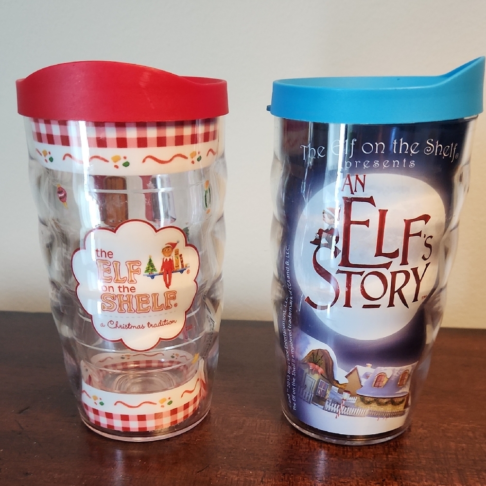 Elf On The Shelf New 2013 Tervis Tumblers - Set of 2 With Lids